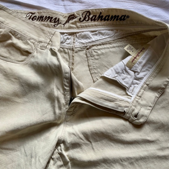 Tommy Bahama Silk Linen Ivory Men’s Relaxed Fit Pants - Picture 4 of 6